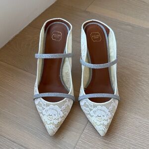 Malone Souliers Bridal Maureen white/Cream Lace Heels 39
